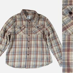 Katin Mens XL Sleeve Heavyweight Cotton flannel-like Shirt Outdoor Cabincore